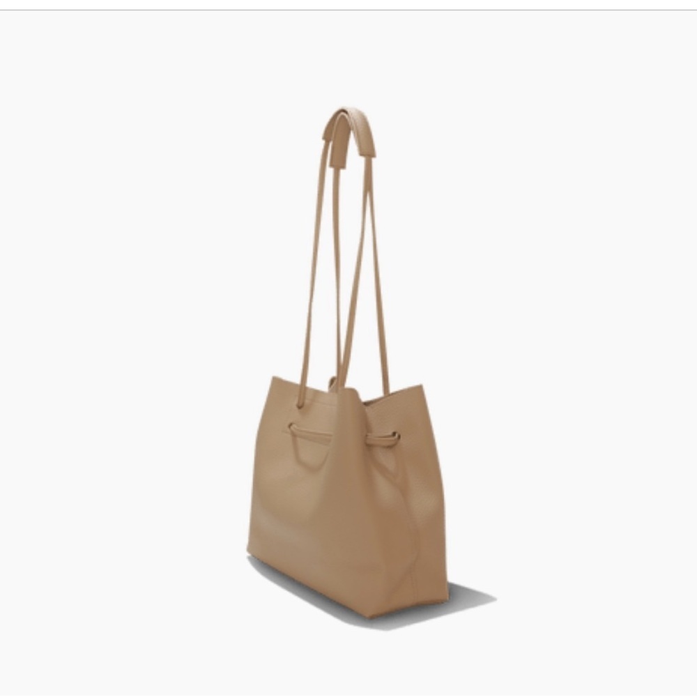 8 Other Reasons Tan Pebbled Vegan Leather Tote Bag Boho Minimalist Shoulder Bag